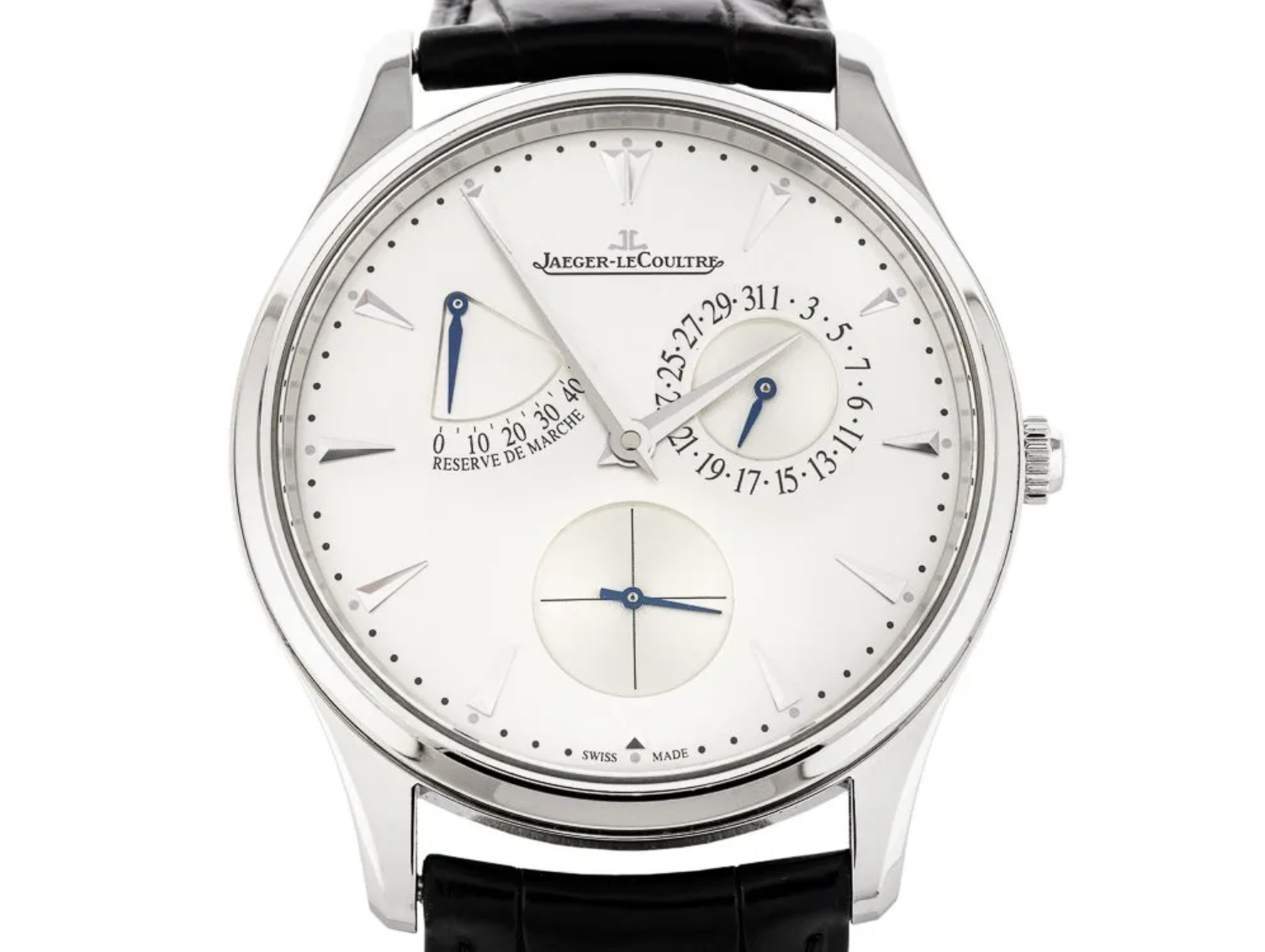 Jaeger LeCoultre Master Ultra Thin R serve de Marche 39mm.Steel